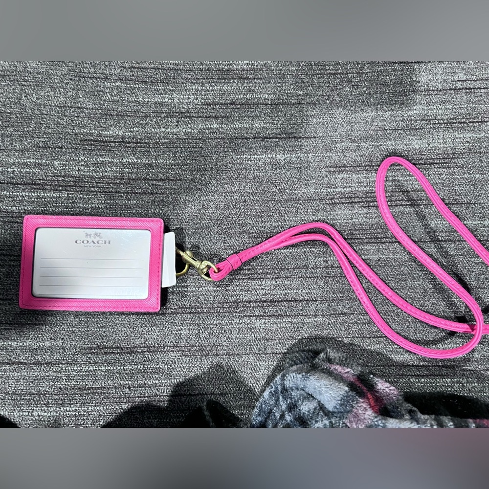 Authentic coach lanyard. Pink. Never used.